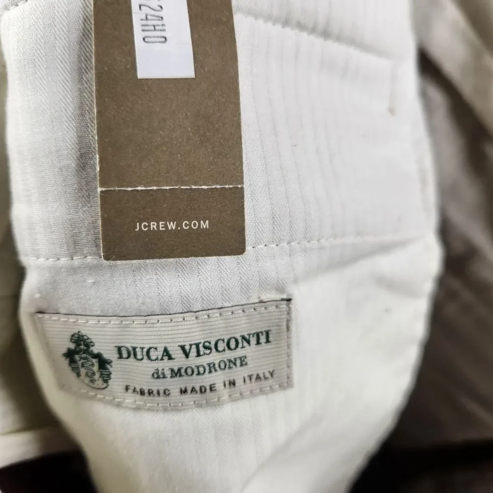 NEW J. Crew Mens Duca Visconte Kenmare Pleated Front Trouser Pants 28x32